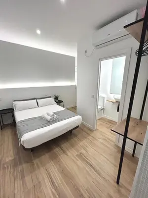 Cama o camas de una habitación en Casa de huéspedes San Andrés