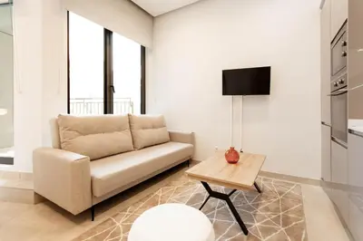 Una televisión o centro de entretenimiento en NewMad en Madrid