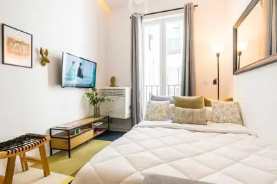 Cama o camas de una habitación en Gran Vía - Sol - Best Location in Center of Madrid