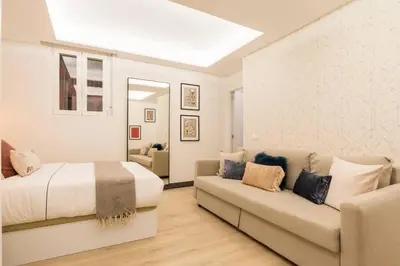 Cama o camas de una habitación en Plaza Cibeles - Gran Via-Colon
