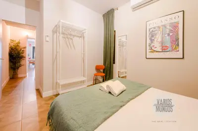 Cama o camas de una habitación en Paraíso cultural para 10, en el centro de Lavapiés