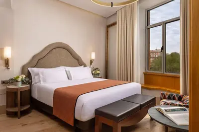 Cama o camas de una habitación en NH Collection Madrid Paseo del Prado