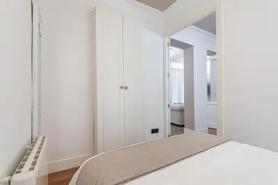Cama o camas de una habitación en Un lujo en plena Calle Goya