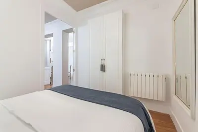 Cama o camas de una habitación en Un lujo en plena Calle Goya