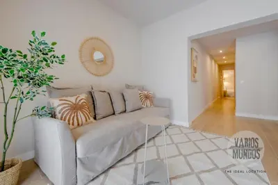 Cama o camas de una habitación en Encanto para 8 en La Latina, Mira el Río Baja E3