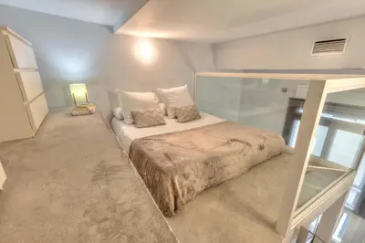 Cama o camas de una habitación en Apartamento Gran Via Place en Madrid