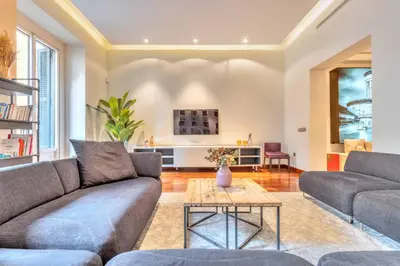 Zona de estar de Apartamento Gran Via Place en Madrid