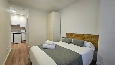 Cama o camas de una habitación en Edficio Ferga