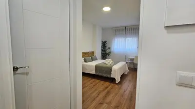 Cama o camas de una habitación en Edficio Ferga