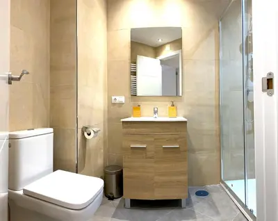 Un baño de Palacio Apartments Madrid Temporal