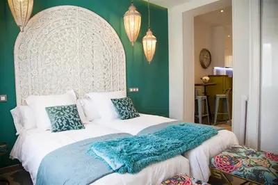 Cama o camas de una habitación en Apartamento Luna - SOLO ADULTOS