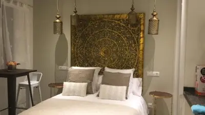 Cama o camas de una habitación en Apartamento Luna - SOLO ADULTOS