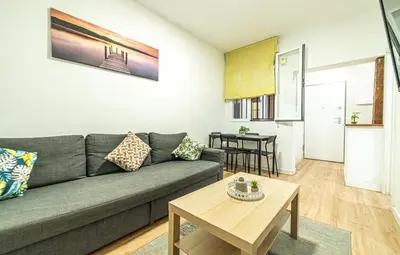 Zona de estar de New flat , modern , wifi, 10min sol, 5 Reina Sofia