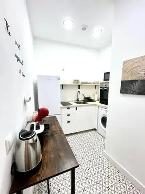 Una cocina o zona de cocina en Apartamento centro Madrid