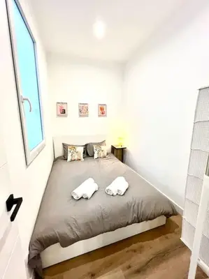 Cama o camas de una habitación en Apartamento centro Madrid