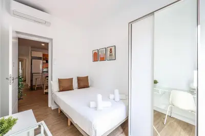 Cama o camas de una habitación en Urban Quiet in Madrid - Just relax & enjoy