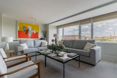 Zona de estar de Amazing Apt with views to Colón-2Bdr 2Bths