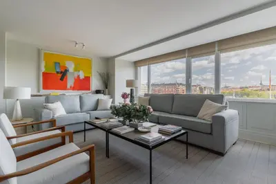 Zona de estar de Amazing Apt with views to Colón-2Bdr 2Bths