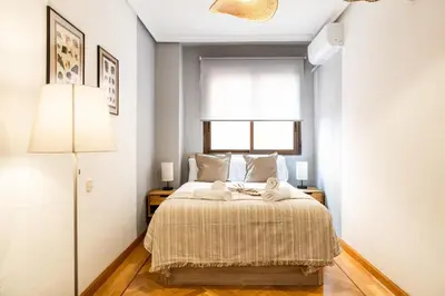 Cama o camas de una habitación en Gran Vía III - En el centro de Madrid