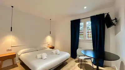 Cama o camas de una habitación en Hotelito Boutique Madrid Puente Vallecas