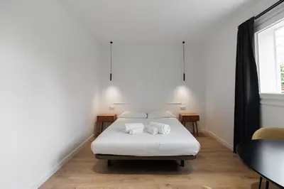 Cama o camas de una habitación en Hotelito Boutique Madrid Puente Vallecas