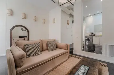 Zona de estar de Cozy Stylish - 1Bedroom 1Bath - Malasaña