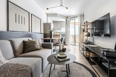 Una televisión o centro de entretenimiento en Lorca - 2 bedrooms in Tetuan