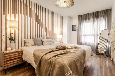 Cama o camas de una habitación en Scafati - 2 bedrooms and shared pool in Centro