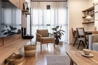 Zona de estar de Scafati - 2 bedrooms and shared pool in Centro