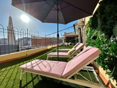 Jardín al aire libre en Retiro Park-Roof Top Studio & Huge Terrace