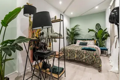 Cama o camas de una habitación en Casa Sana Corazón - Barrio Salamanca
