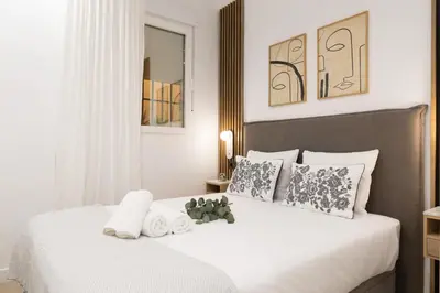 Cama o camas de una habitación en Malasaña Apartment, Apartamento central y acogedor