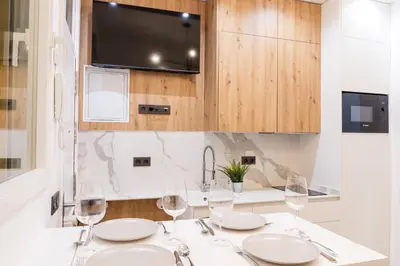 Una cocina o zona de cocina en Malasaña Apartment, Apartamento central y acogedor