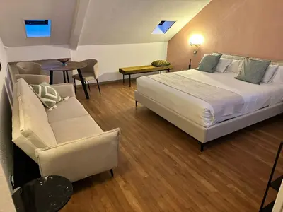 Cama o camas de una habitación en AparthotelTribunal