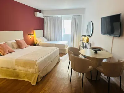 Cama o camas de una habitación en AparthotelTribunal