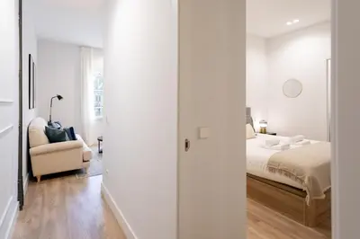 Cama o camas de una habitación en MENINA - Apartamento con Despacho en Velázquez, Salamanca, Madrid