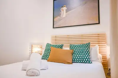 Cama o camas de una habitación en For You Rentals Moderno y Acogedor Apartamento Temporal ARG240D