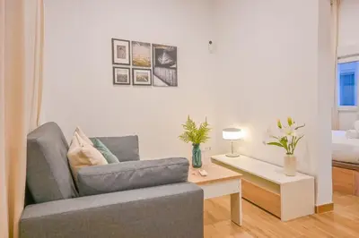 Zona de estar de For You Rentals Moderno y Acogedor Apartamento Temporal ARG240D