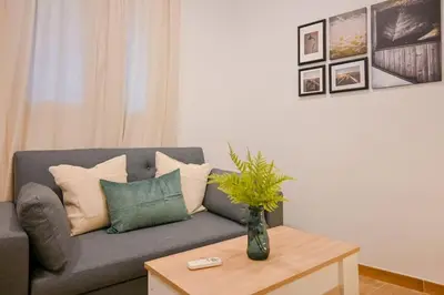 Zona de estar de For You Rentals Moderno y Acogedor Apartamento Temporal ARG240D
