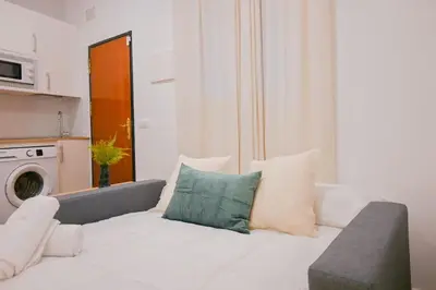 Cama o camas de una habitación en For You Rentals Moderno y Acogedor Apartamento Temporal ARG240D