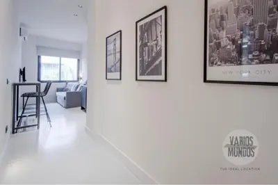 Cama o camas de una habitación en Reencuentro en Madrid para 2, vive Mira el Río Alta 10 E3
