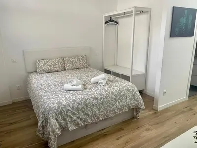 Cama o camas de una habitación en Apartamento Río Manzanares 10 - Zona Matadero