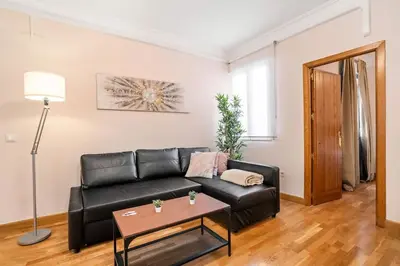 Zona de estar de Spacious modern flat in the centre of Madrid - Infantas