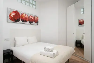 Cama o camas de una habitación en Coqueto estudio en Madrid Río - HB