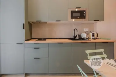 Una cocina o zona de cocina en Tu Rincón Bohemio para 7 en San Dimas 8 E3