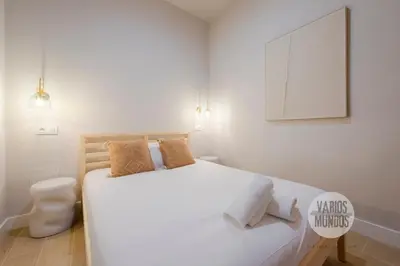 Cama o camas de una habitación en Tu Rincón Bohemio para 7 en San Dimas 8 E3