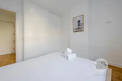 Cama o camas de una habitación en Descanso con parking para 4, vive la Latina