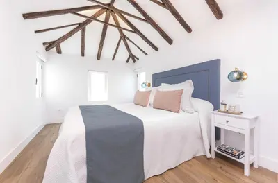 Cama o camas de una habitación en dPlace To Be - Apartamentos en Barrio de Salamanca
