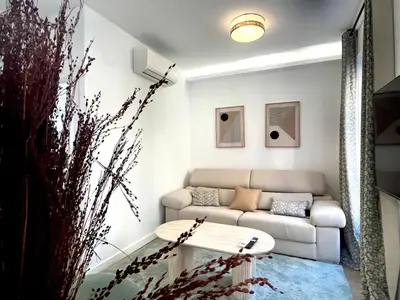 Zona de estar de dPlace To Be - Apartamentos en Barrio de Salamanca