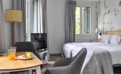 Cama o camas de una habitación en Suite Estudio en Bravo Murillo